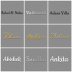 Personalized Weatherproof Laser Cut Metal Name Plate for Home | Modern Mild Steel Name Plate - Harshita Craft