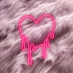 Dripping Heart Neon Sign | Love LED Neon Light for Bedroom & Wall Decor - Harshita Craft