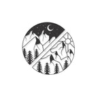 Moon Mountain Metal Wall Art 