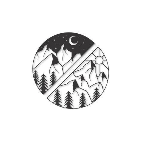 Moon Mountain Metal Wall Art 