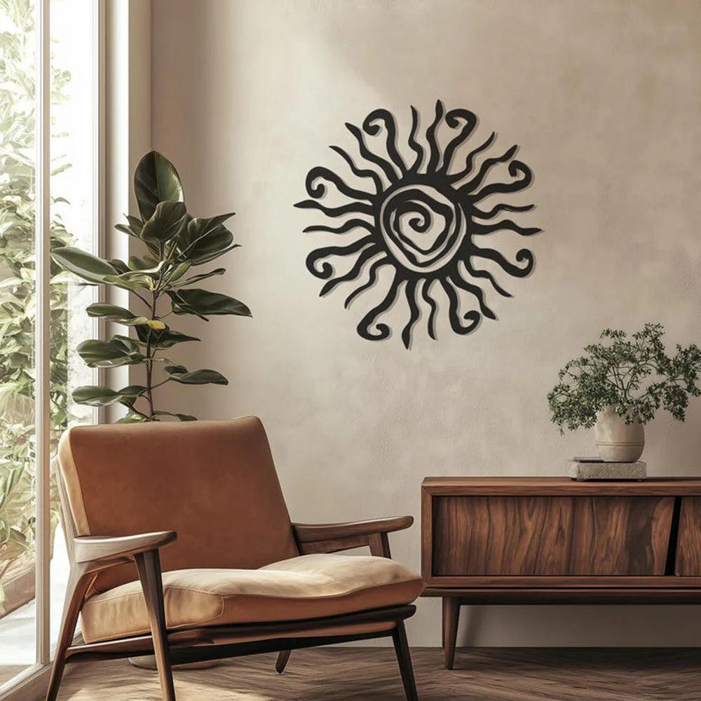 Sun Design Metal Wall Art
