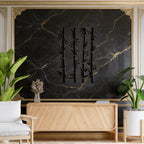 Bamboo Sticks Metal Wall Art Decor