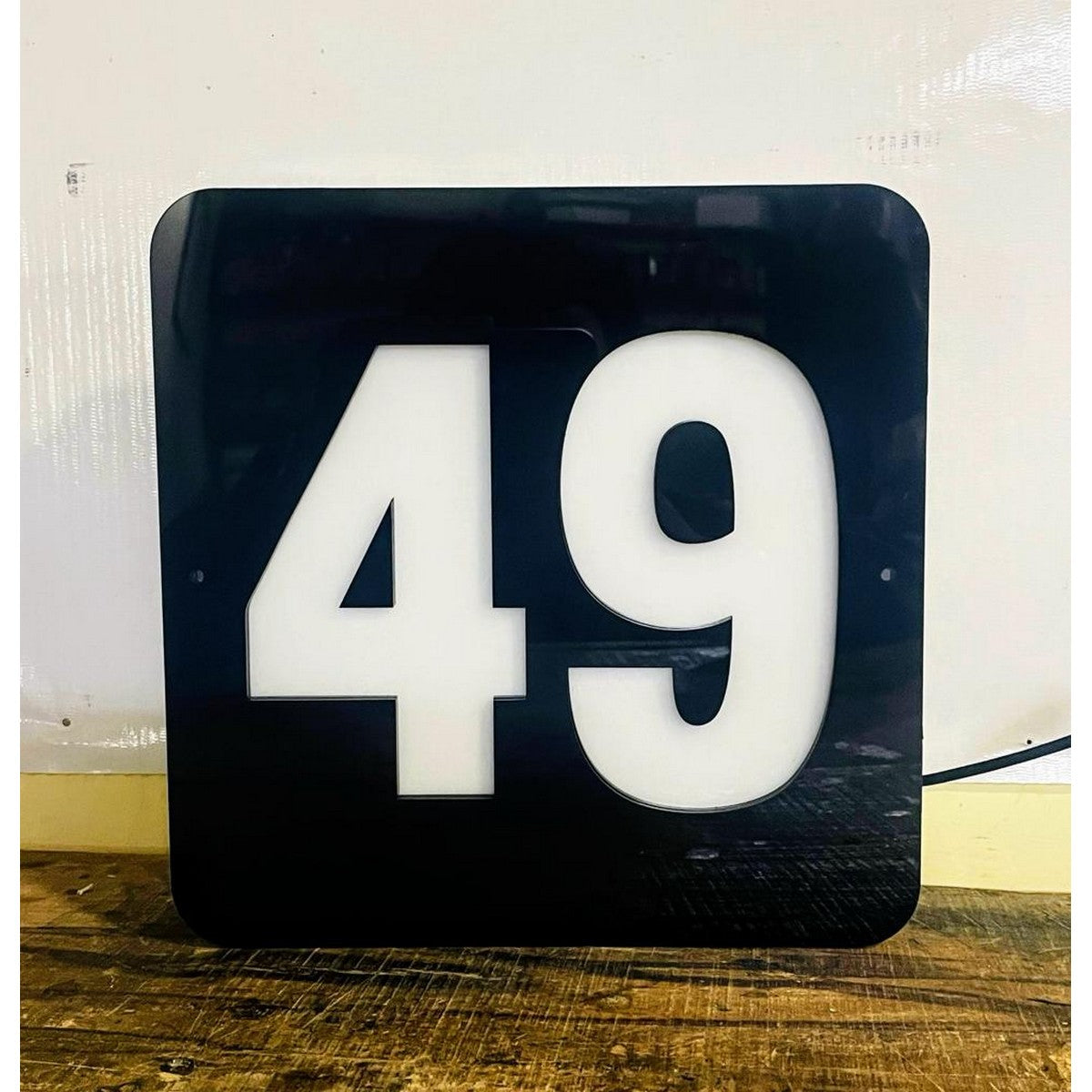 Acrylic LED Home Number Plate Design for House