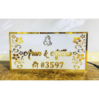 Designer Acrylic LED Name Plate for Home - Harshita Craft