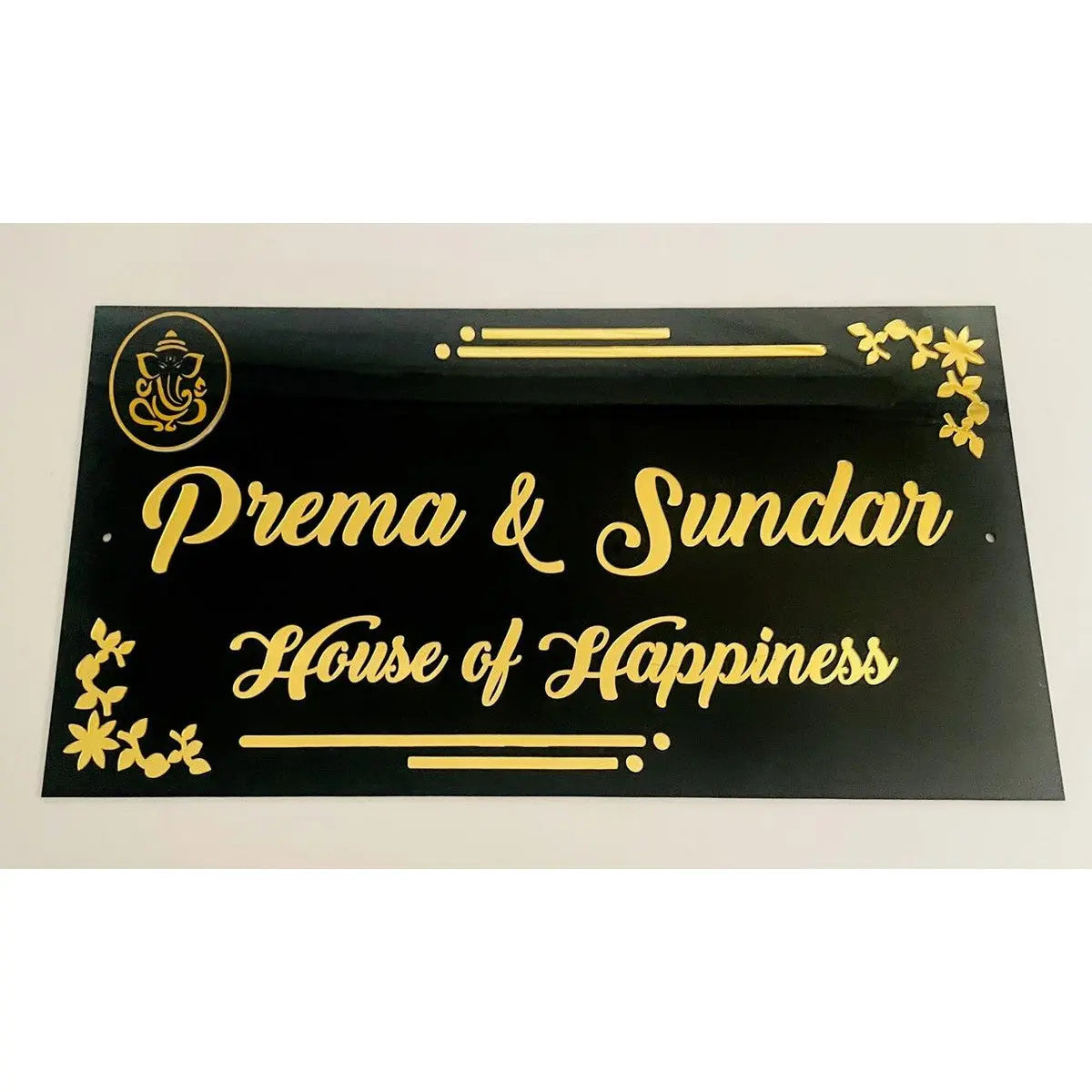 Designer Acrylic Name Plate for Home | Fancy Custom Acrylic Name Plate Design - Harshita Craft