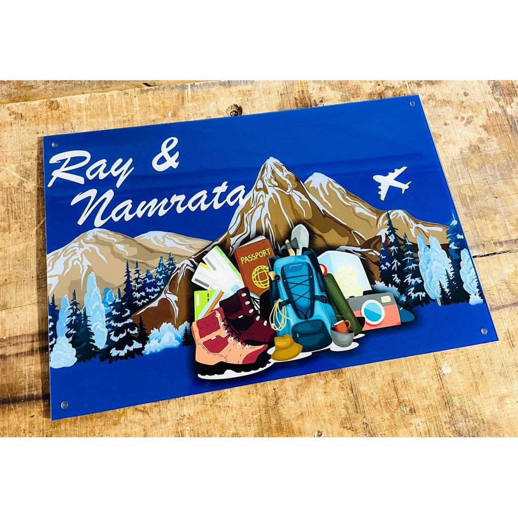Acrylic Multicolor Home Name Plate
