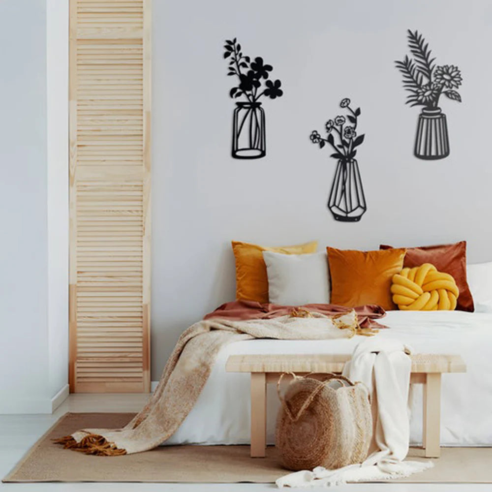 Vase Metal Wall Art Decor