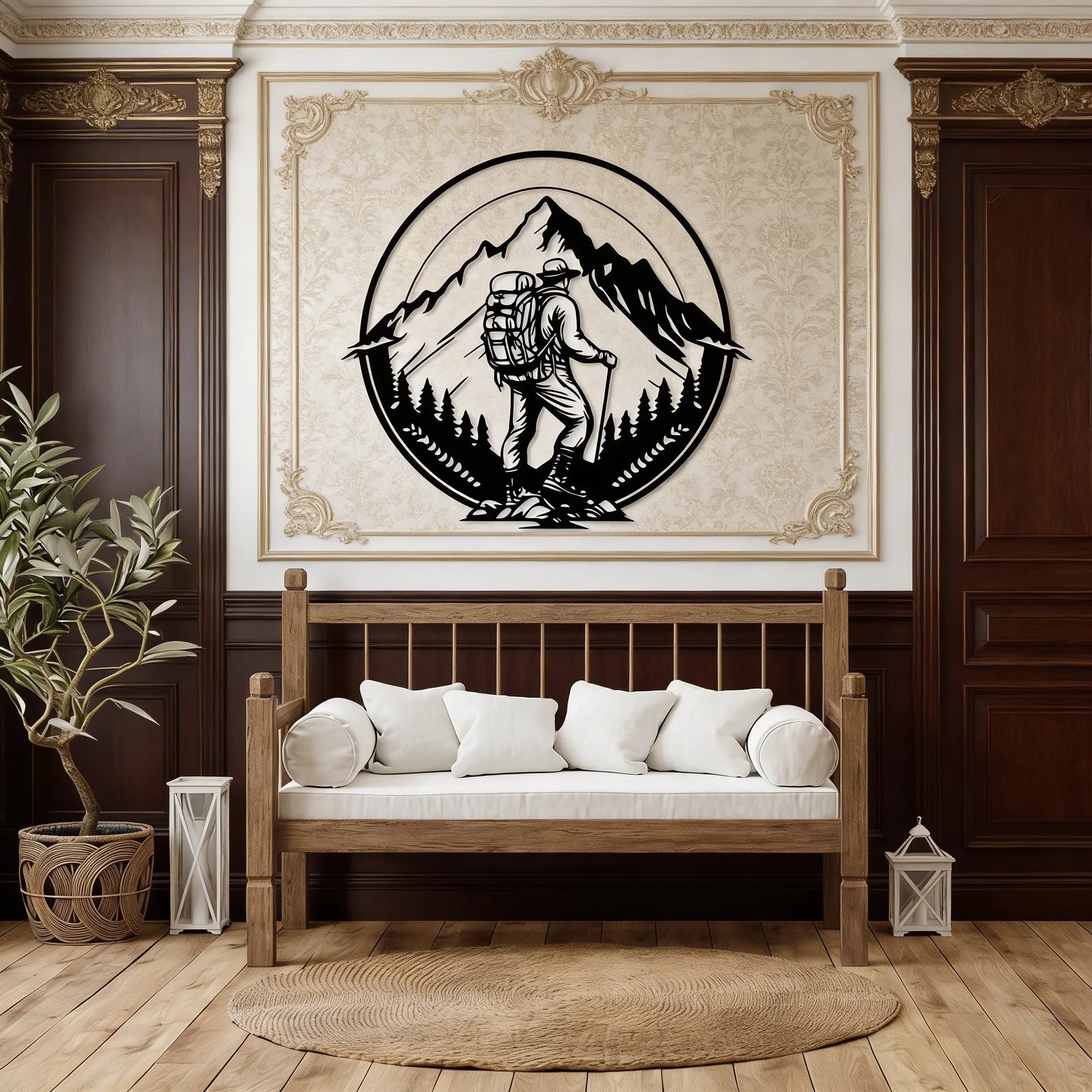 Adventure Mountain Climbing Metal Wall Art Decor 