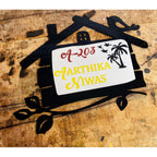 Multicolor Customisable Acrylic Hut Shape Name Plate 