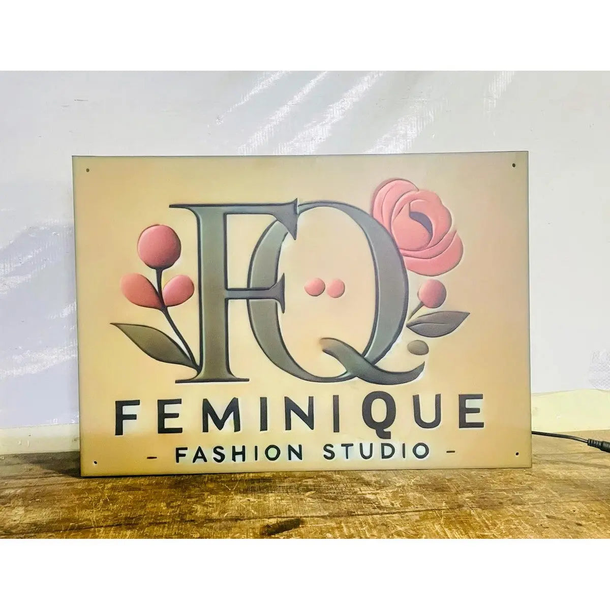 Multicolor Acrylic UV Printed LED Name Plate - Harshita Craft