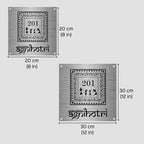 Personalized Metal Name Plate for Home – Warli Art Stainless Steel Name Plate - Harshita Craft