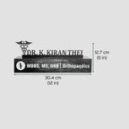 Personalized Waterproof Black Elegant Doctor Metal Name Plate for Office Desk - Harshita Craft