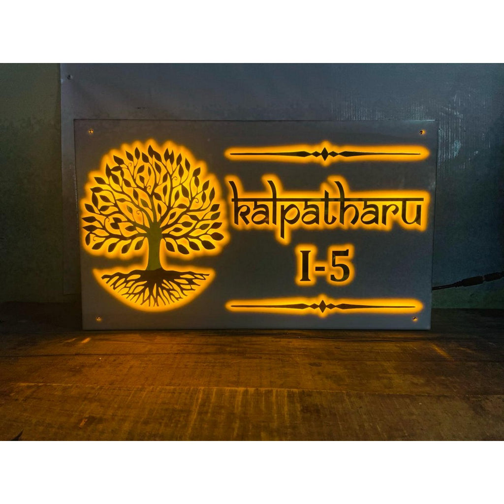 Acrylic LED Name Plate for Home
