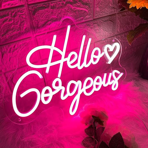 Hello Gorgeous Neon Light