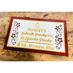 Gold Embossed Acrylic House Name Plate - Harshita Craft