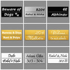 Personalized Stainless Steel Metal Name Plate for Home – Weatherproof Laser Cut Design - Harshita Craft