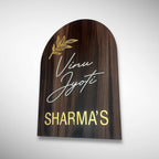 Custom ACP Acrylic Name Plate with Raised Letters for Home - Harshita Craft