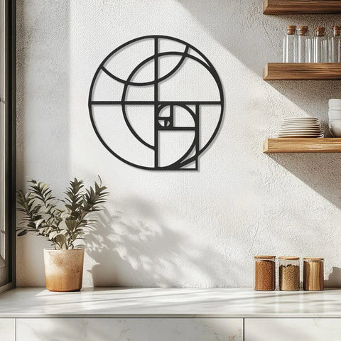 Geometric Golden Ratio Metal Wall Art