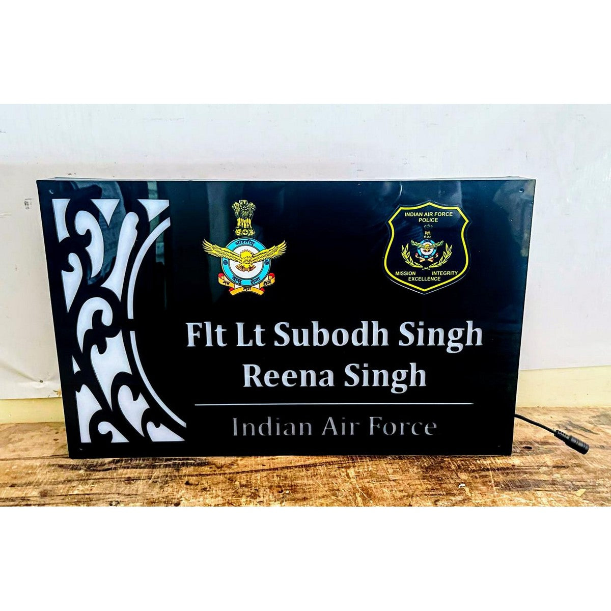  Acrylic Personalised Army LED Name Plate