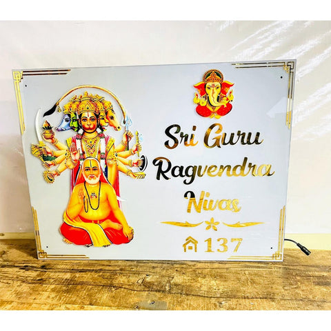 Acrylic Customized LED Wall Name Plate 