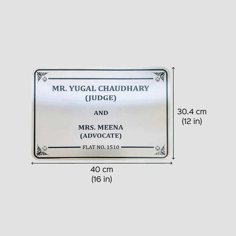 Personalized Waterproof Engraved Steel Name Plate for Home