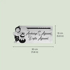 Personalized Metal Name Plate for Home – Krishna Theme Stainless Steel - Harshita Craft