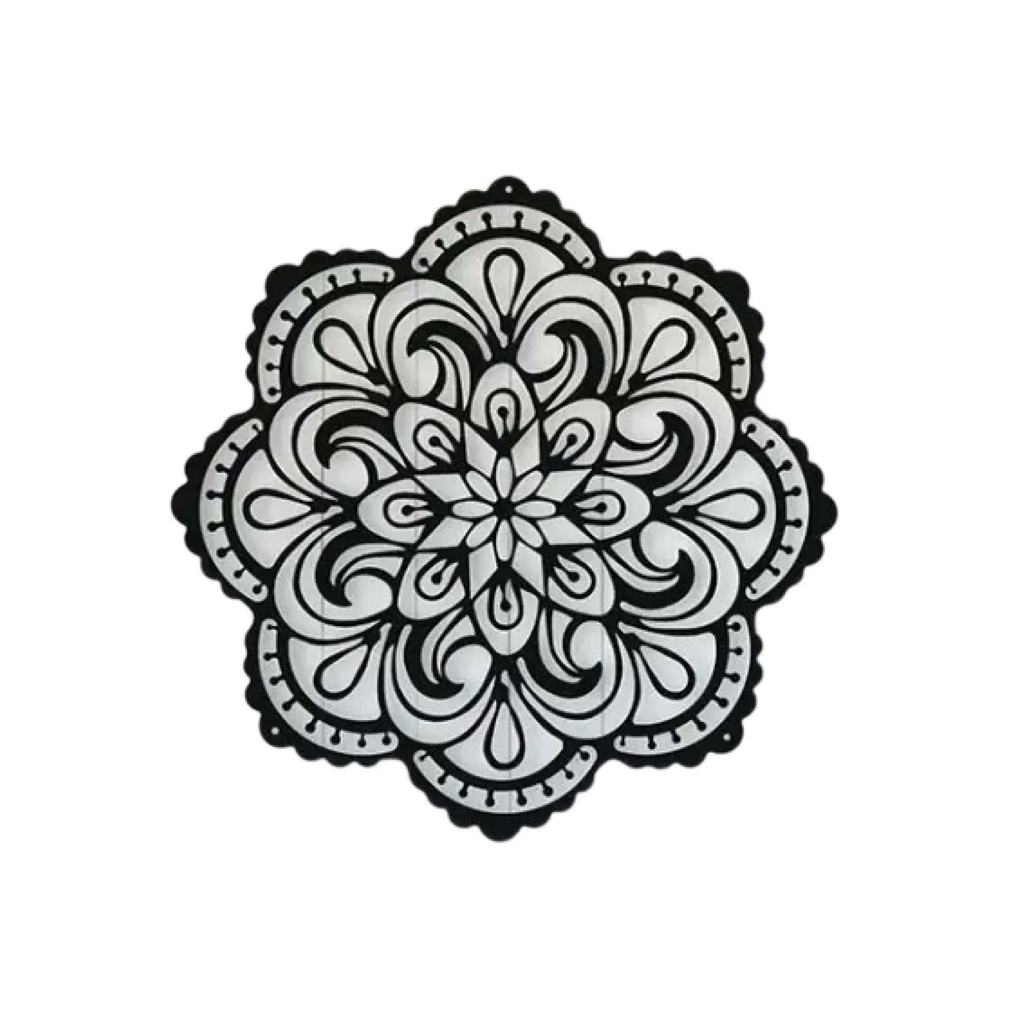Floral Mandala Metal Wall Art 