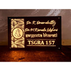 Acrylic Jali Design Name Plate – Waterproof LED Acrylic Name Plate for Home - Harshita Craft