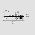 Personalized Waterproof Calligraphy Metal Name Plate for Home - Harshita Craft