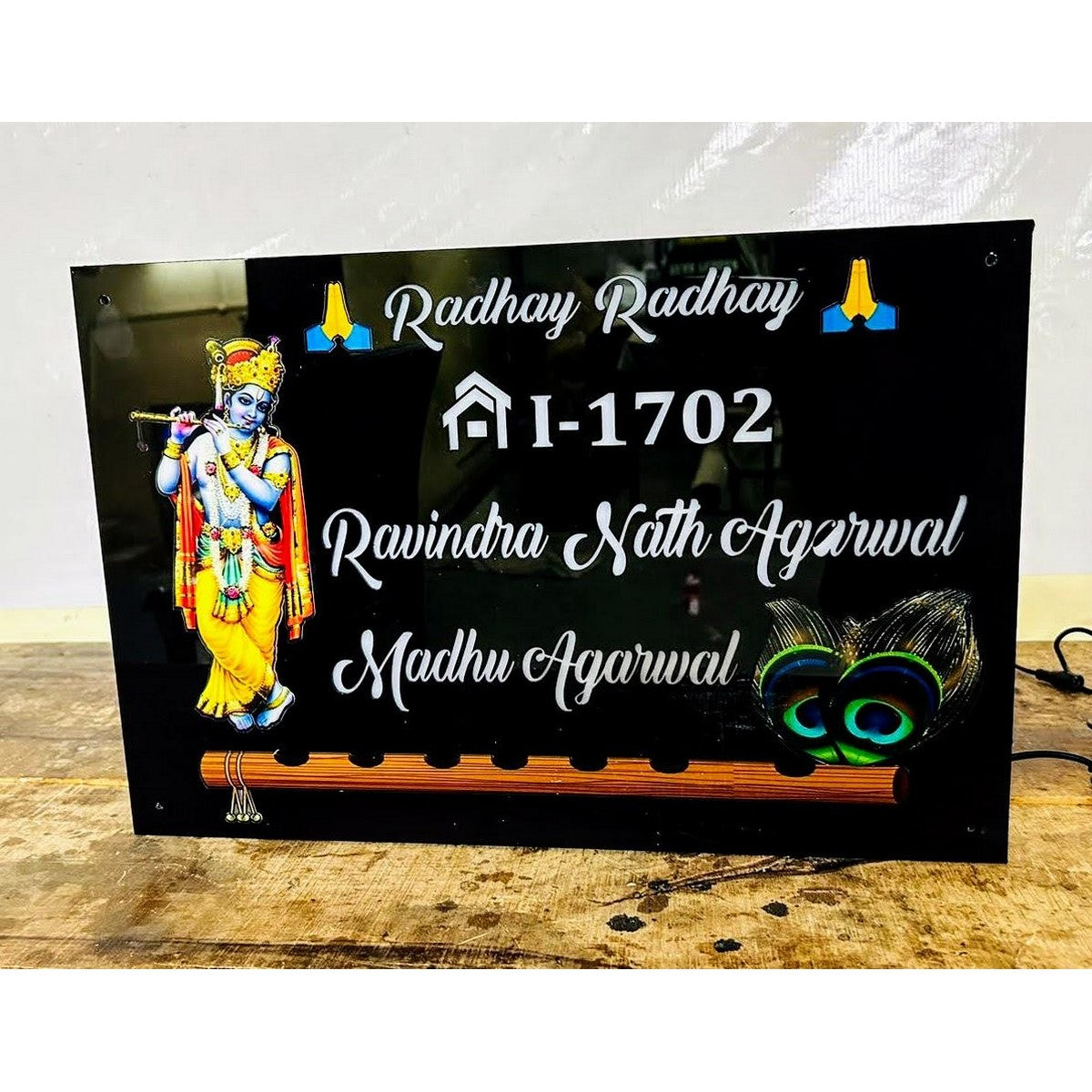 Multicolor Acrylic LED Name Plate