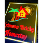 Multicolor LED Acrylic Name Plate for Business Wall