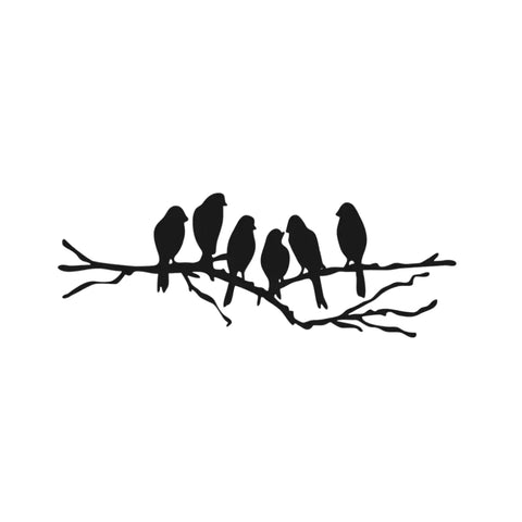 Birds on Branch Metal Wall Art