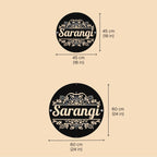 Personalized Laser Cut Round Metal Name Plate for Home - Harshita Craft