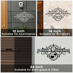 Premium Metal Name Plate for Home – Personalized Weatherproof Mild Steel Name Plate for House Entrance (Outdoor Safe) - Harshita Craft