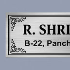 Personalized Elegant Stainless Steel Metal Name Plate for Home - Harshita Craft