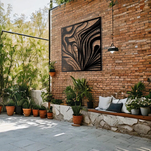 Tiger Stripes Abstract Metal Wall Art