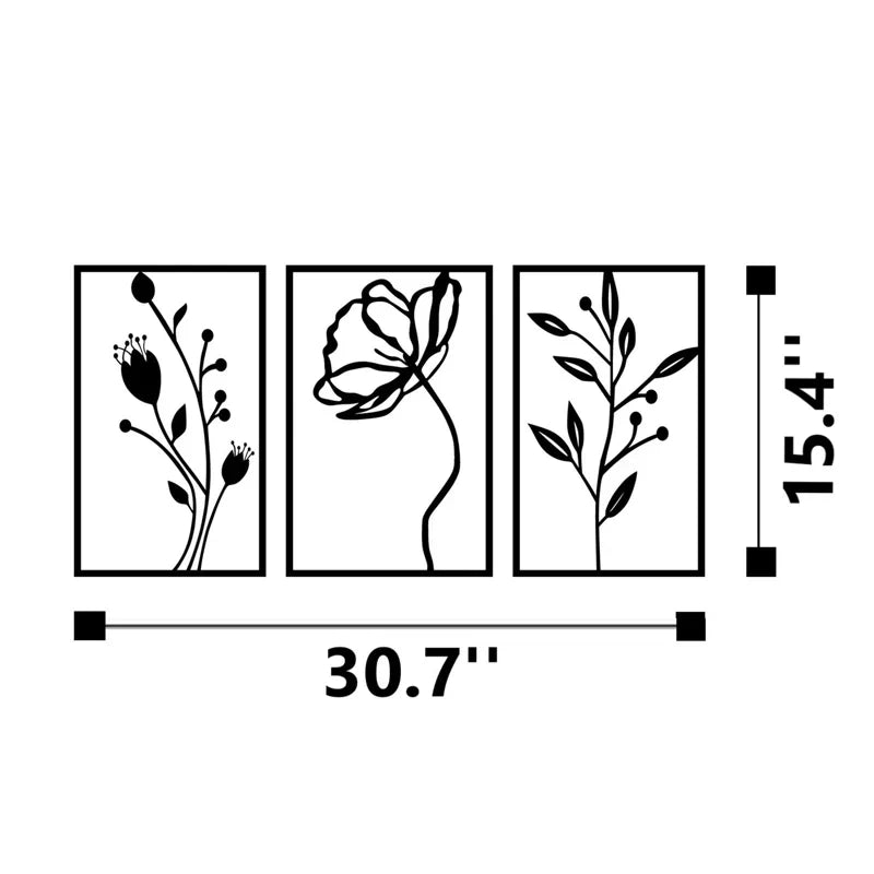 Plant Frames Metal Wall Art Decor