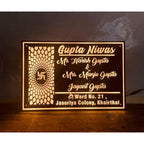 Personalized Acrylic LED Name Plate for Home 