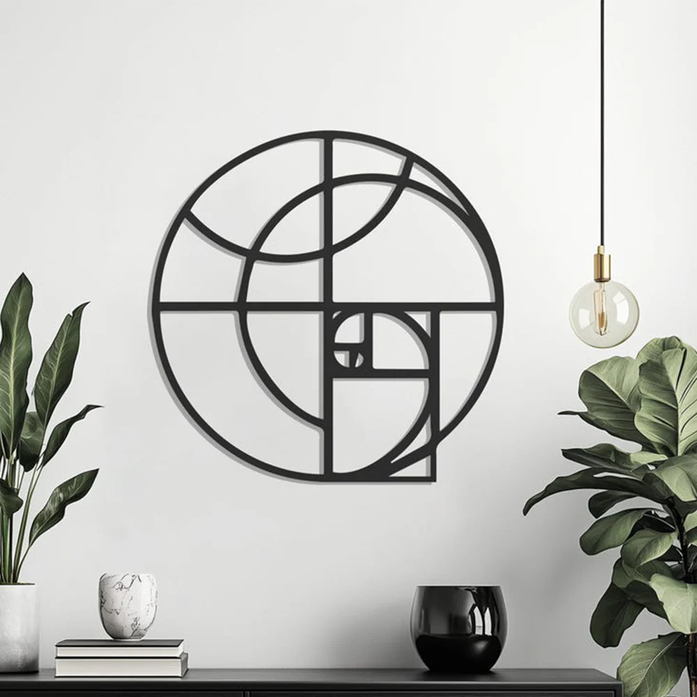 Geometric Golden Ratio Metal Wall Art