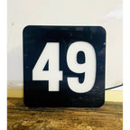 Acrylic LED Home Number Plate Design for House - Harshita Craft