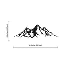 Snow Mountain Range Metal Wall Art