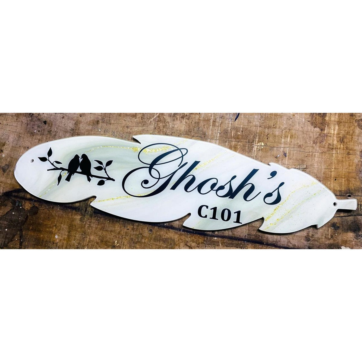 UV Printed Multicolor Acrylic Name Plate for Home | Custom Weatherproof Design - Harshita Craft