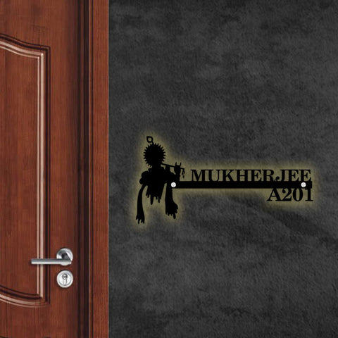 Personalized Metal Name Plate for Home – Religious Theme Laser Cut