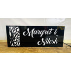 CNC Laser Cut Acrylic LED Name Plate for Home