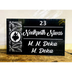Shiv Ji Jali Design Acrylic LED Name Plate - Harshita Craft