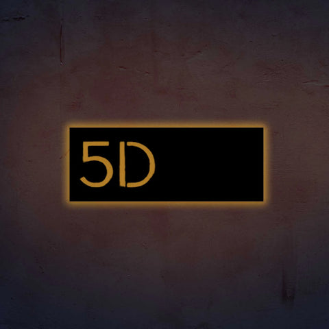 Personalized Laser Cut Minimalist Steel Name Plate for Home Entrance