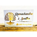 New Design 3D Embossed Letters LED House Name Plate (Acrylic) - Harshita Craft