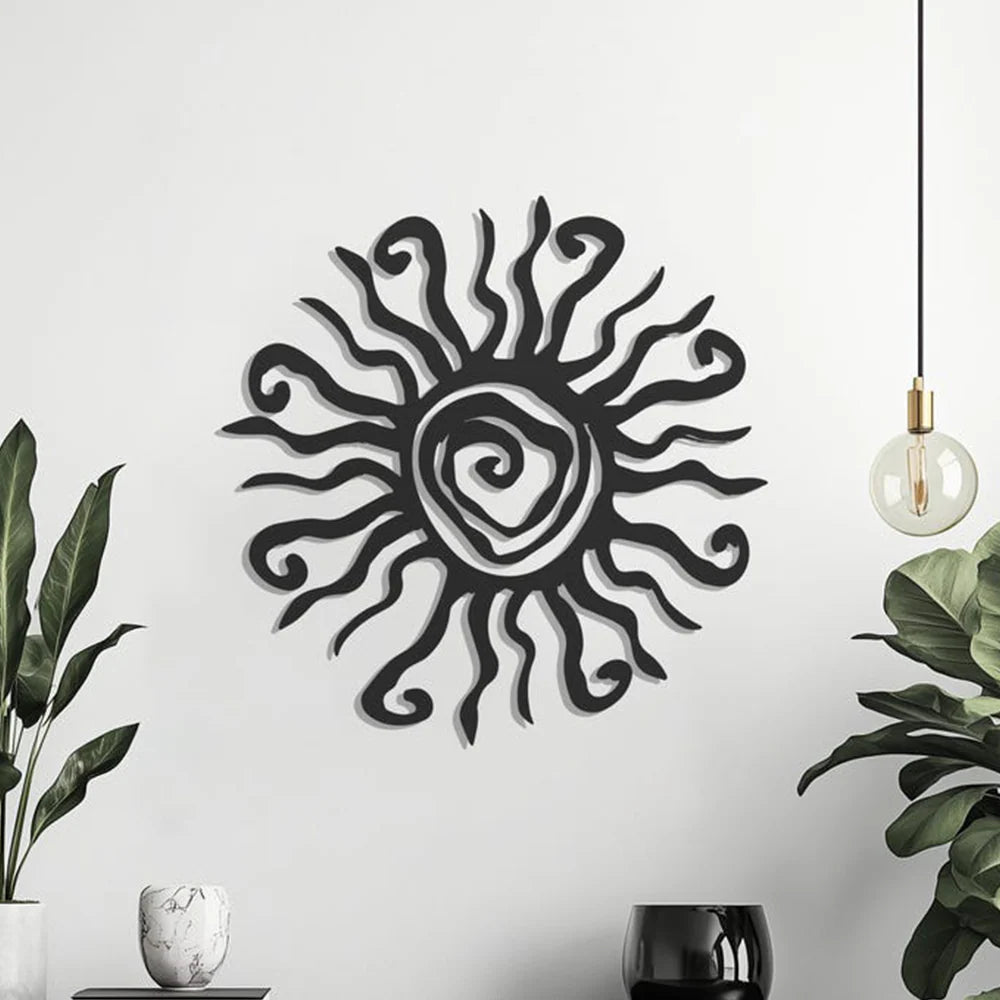 Sun Design Metal Wall Art