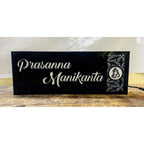 Unique Design White Waterproof LED Acrylic Name Plate for Home - Harshita Craft