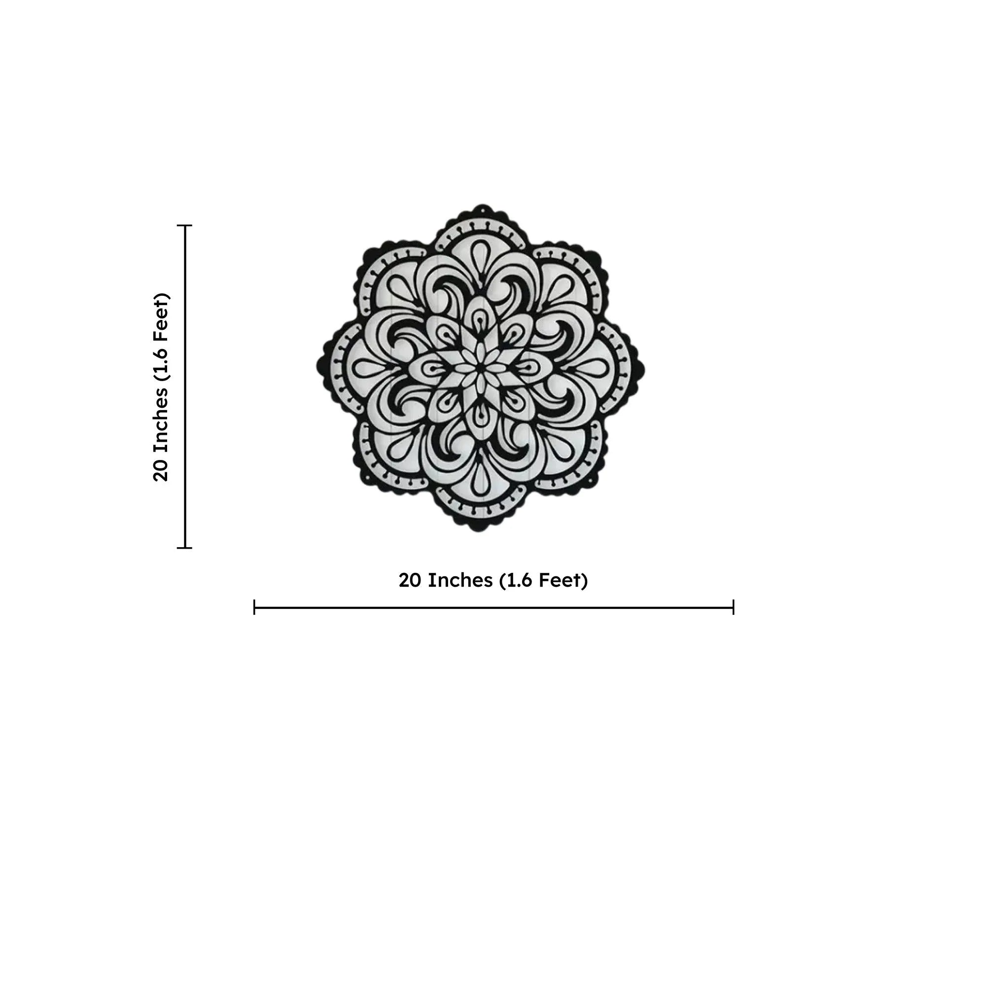 Floral Mandala Metal Wall Art 